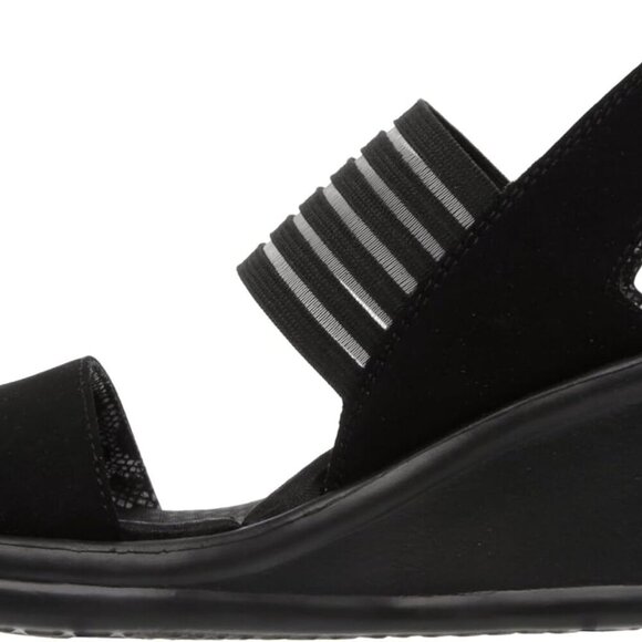 Women'sWedge Sandal Textile Synthetic Size 10 Memory Foam Arch Cushion - Picture 5 of 6